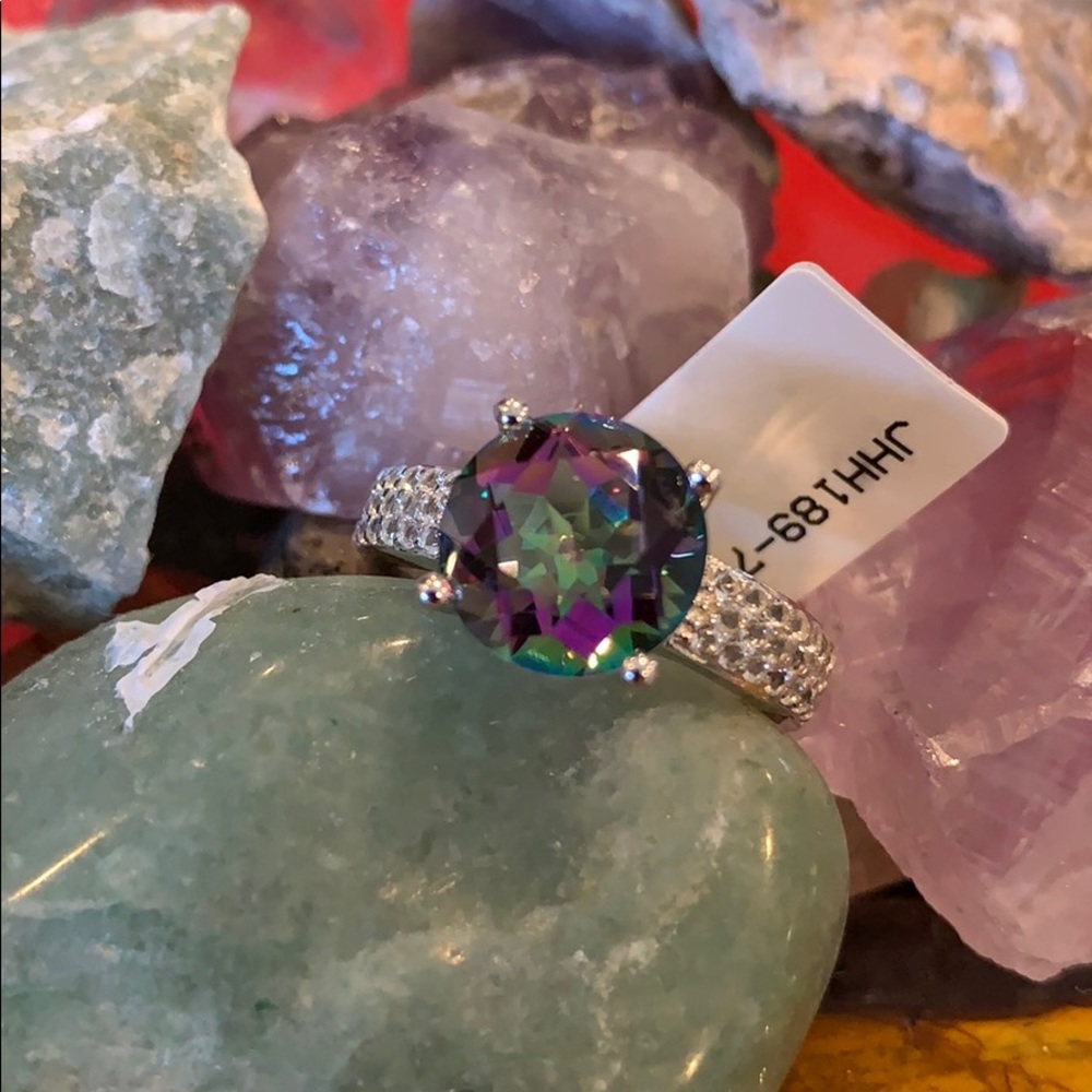 BNWT Multi-Color Quartz Sterling Silver Ring Sz 7